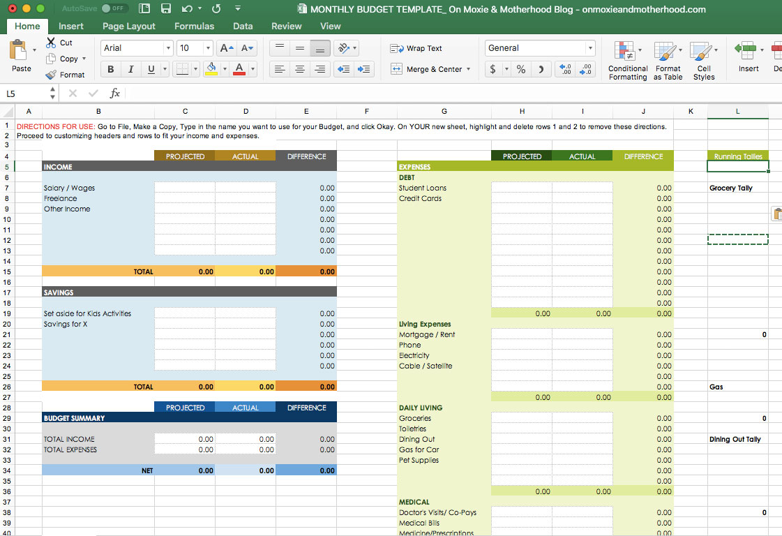 The Free Budget Excel Template for Small Businesses 1